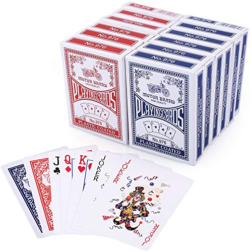 LotFancy 12X Spielkarten Pokerkarten Playing Cards, Poker Kartendeck Profi Standard für Texas Holdem...