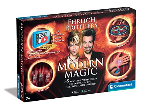 Clementoni 59050 Ehrlich Brothers Modern Magic, Zauberkasten für Kinder ab 7 Jahren, magisches Equipment...