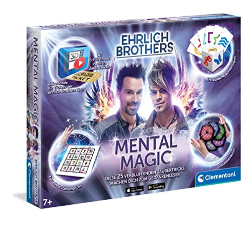 Clementoni 59182 Ehrlich Brothers Mental Magic, Zauberkasten für Kinder ab 7 Jahren, magische Anleitung...