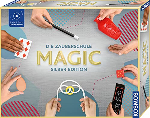 Kosmos 601799 Magic Die Zauberschule - Silber Edition, schnell Zaubern Lernen, 35 Zauber Tricks, viele...