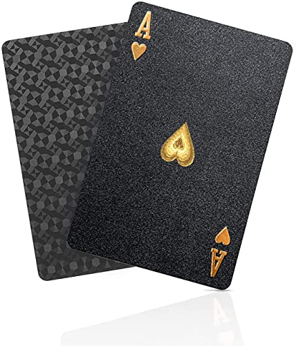 BIERDORF Schwarzer Diamant Kunststoff Pokerkarten Plastik wasserdichte Spielkarten- 1 Deck von...