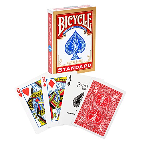 Bicycle® Originals Spielkarten – Bicycle® Kartendeck Gold Standard Rot oder Blau/ Rommee Karten,...