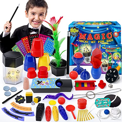 Heyzeibo Kinder Zauberkasten - Anfänger Kinder Zaubertricks Set mit Zauberstab, Neuheit Magie Requisiten...